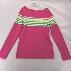 Women’s Lilly Pulitzer Cotton Stretch Pull-over Crewneck Sweater Pink size Large